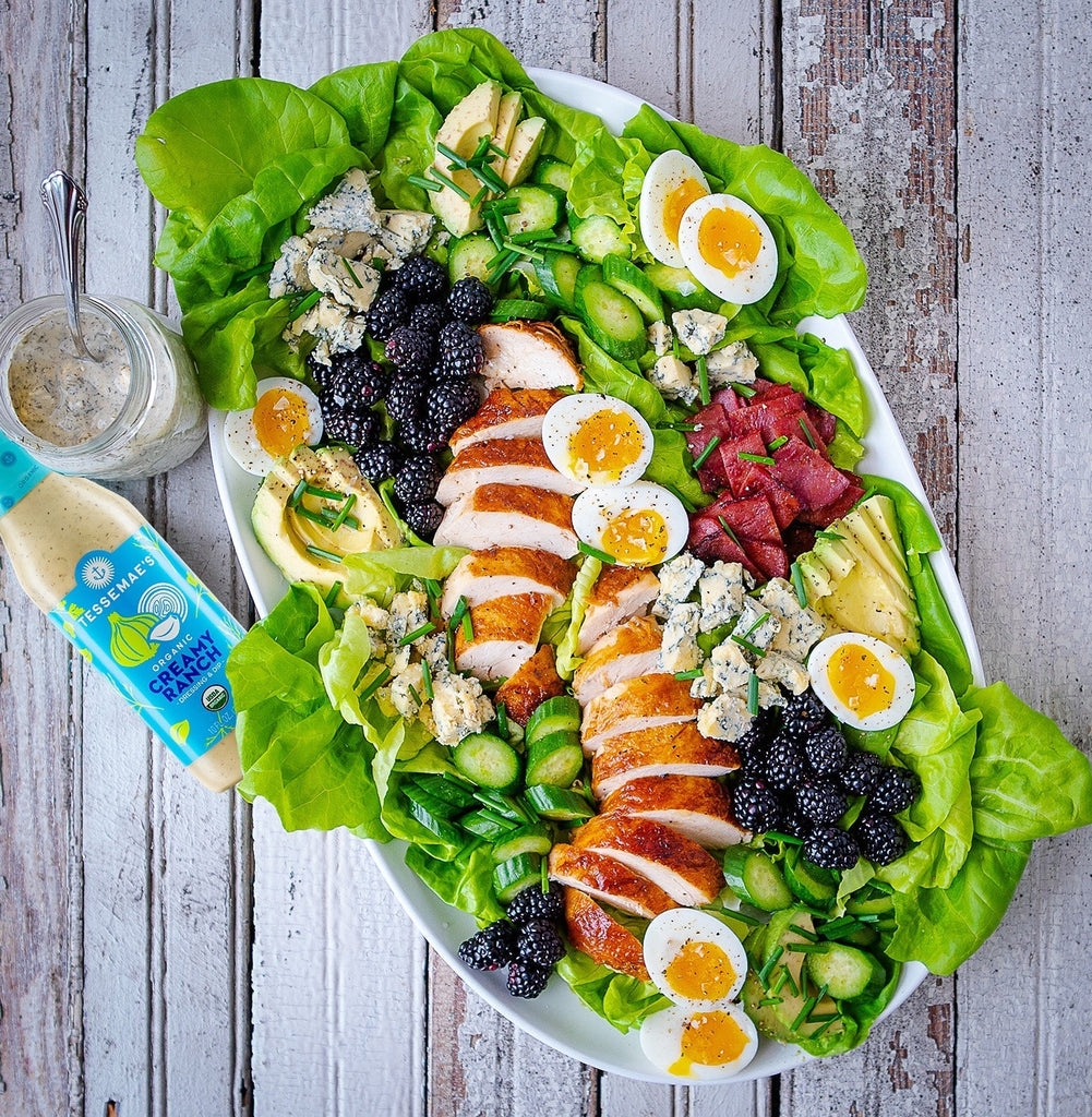 Blackberry Cobb Salad with Blue Cheese Dressing