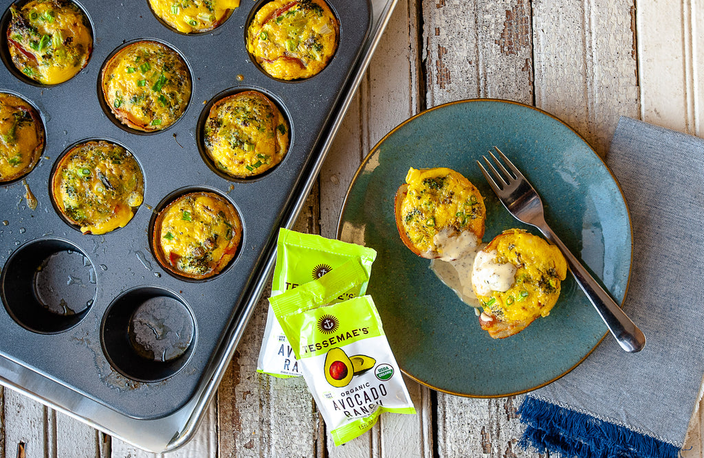 Bacon, Broccoli & Roast Pork Egg Cups