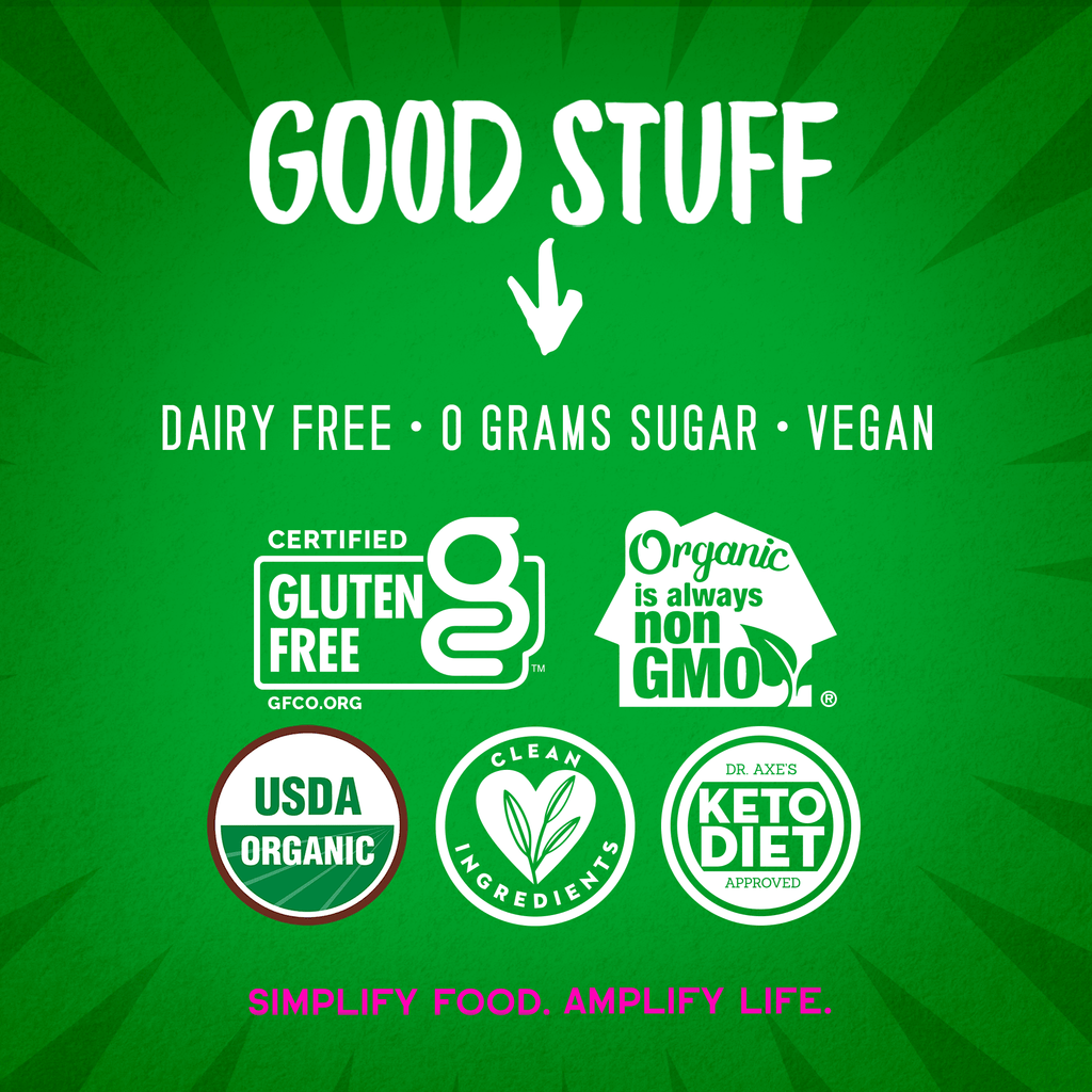 Organic Classic Italian- Good Stuff, Dairy Free; 0 grams sugar; simplify food. Amplify life
